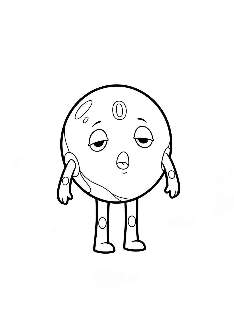 Colouring page line art of Q0.